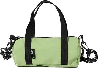 Generic Nylon Cylinder Bag for Women, Ladies Tote Bag Handbag Cross Body Bags Cylindrical with Comfortable Handles (green)