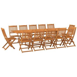 vidaXL Furniture Limited - Set Comedor De Jard&iacute;n 13piezas Madera Maciza