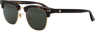 Montblanc Stijlvolle Zonnebril - Heren - Zonnebrillen - Zwart - 52 MM - Accessoires