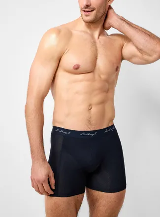 Lindbergh Mens 4 ultra-comfortable solid trunk Cotton and modal