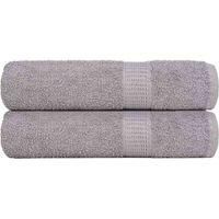 OEM Toallas Frogn, Juego De 2, Gris, 50x100 Cm, 360 G/m&sup2; - Crezuo