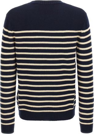 Valentino Garavani Mens Blue Virgin Wool Cardigan Clothing