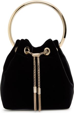 Jimmy Choo London Bon Bon Velvet top Handle bag - Black - One Size
