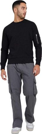 Brave Soul Heren Ripstop Cargo Broek (Donkergrijs)