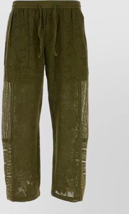 Baziszt lace straight leg layal trousers sheer