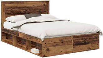vidaXL Estructura De Cama Con Cabecera Madera Vieja 150 X 200 Cm Vidaxl