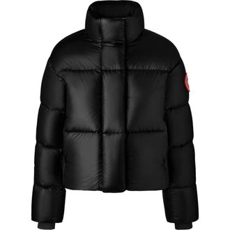 Canada Goose Cypress 750 Fill Power Down Recycled Nylon Packable Crop Puffer Jacket in Black - Noir at Nordstrom, Size X-Large