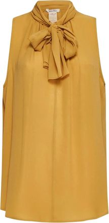 Max Mara Blusa in seta - Marrone