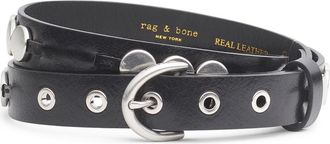 Rag & Bone Luna Leather Belt in Black at Nordstrom, Size Medium