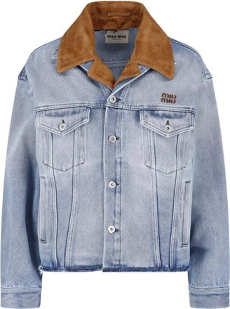 Miu Miu Giacca In Denim Di Cotone