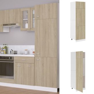 vidaXL Vidaxl - Mobile Per Frigo Rovere Sonoma 60x57x207 Cm Legno Multistrato