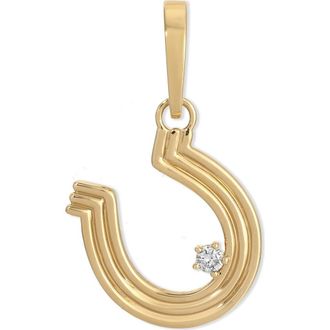 Adina Reyter Groovy Diamond Horseshoe Hinged Charm in 14K Yellow Gold at Nordstrom