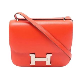 Herm&egrave;s Pre-owned Vintage Schoudertas - Dames - Pre-owned - Rood - Maat: ONE Size Leer
