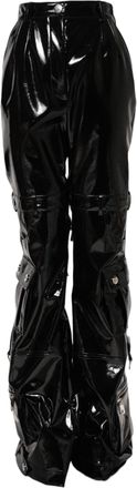 Dolce & Gabbana Womens Black High Waist Cargo Bootcut Pants