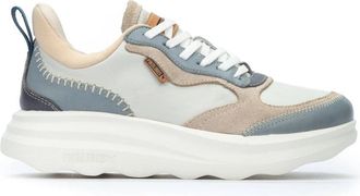 Pikolinos Blauwe Damessneaker - Trendy Stijl - Dames - Sneakers - Veelkleurig - 41 EU - Leer - Schoenen