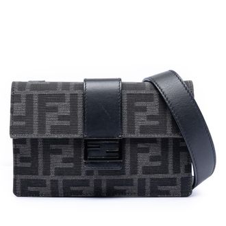 Fendi Pre-owned Fendi Zucca Canvas Convertible Baguette Pouch Unisex 7M0295 A9ZL 209-0501