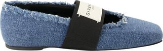Givenchy Ballerinas, female, Blue, Size: 10 US Sliced Square Ballerinas