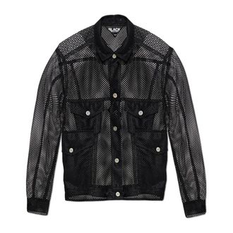 Comme Des Gar&ccedil;ons Casual Shirts, male, Black, Size: M Transparent Shirt With Pockets