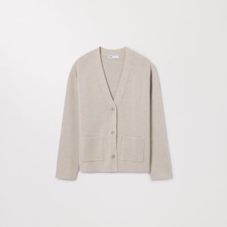 Asket The Wool Cardigan Sand Melange