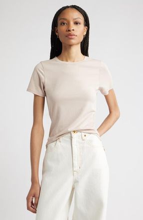 Nordstrom Pima Cotton Blend Crewneck T-Shirt in Brown Lentil at Nordstrom, Size Xx-Large