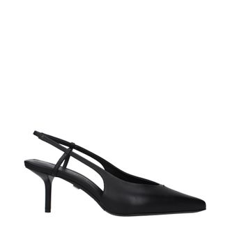 Max Mara Damens Sandalen aus schwarzem Leder