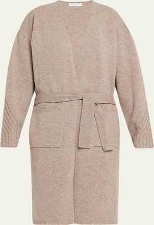 Majestic Filatures Rib Knit Merino Wool Wrap Cardigan