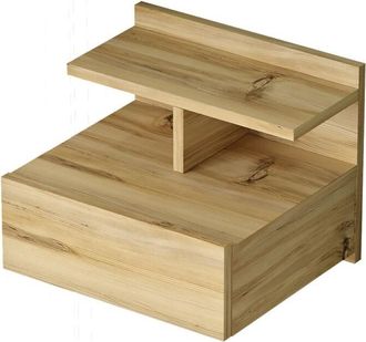 OEM Mesita De Noche Colgante Luvio 2, Color Roble