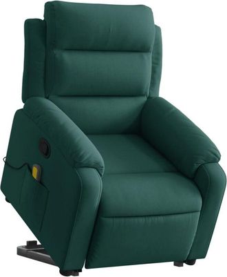 vidaXL Vidaxl - Sill&oacute;n Reclinable De Masaje Elevable Terciopelo Verde Oscuro