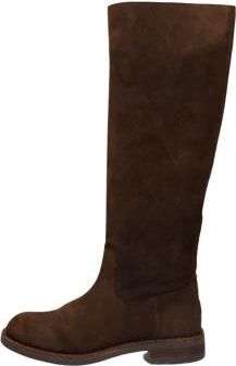 Shabbies Amsterdam Alyd Tuba High Boot - Dames - Laarzen met Hak - Bruin - 36 EU - Leer - Schoenen