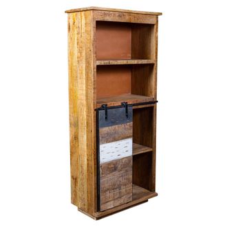 Wanderlust Deco Estanter&iacute;a De Madera Y Metal Marr&oacute;n 70x35x160