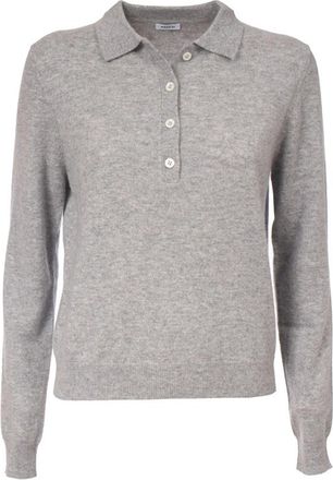 Aspesi Cashmere Truien - Dames - Cashmere truien - Grijs - XL - Kasjmier - Truien & Vesten