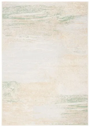 Safavieh Alfombra abstracto moderno de polipropileno blanco/oro, 183 x 274 cm