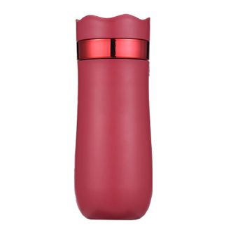 Infinite Termo Port&aacute;til Para Caf&eacute; - Prensa Francesa Para Caf&eacute; De Filtro Y T&eacute; - 320 Ml/11 Oz - Doble Aislamiento, A Prueba De Fugas - Rojo/marfil (sin Marca)