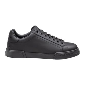 Dolce & Gabbana Schoenen, Heren, Zwart, 41 EU, Katoen, Portofino Light Sneaker