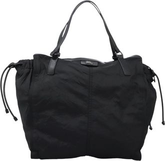 Burberry Nova Check Black Synthetic Tote Bag (Pre-Owned)