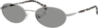 Emporio Armani Oval Sunglasses - male - Emporio Armani - Sunglasses - Gray - 54 MM - Accessories
