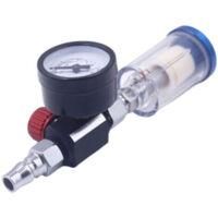 OEM Man&oacute;metro Para Pistola De Pintura Neum&aacute;tica - Separador De Aceite Y Agua Y V&aacute;lvula Reguladora - Crezuo