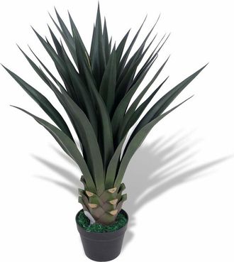 vidaXL Planta de yuca artificial con macetero 85 cm verde Vidaxl
