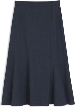BOSS Melange A-line skirt in virgin wool