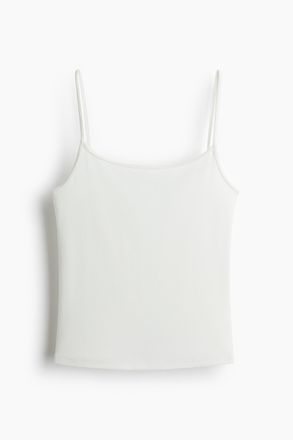 H&M Jersey strappy top - White