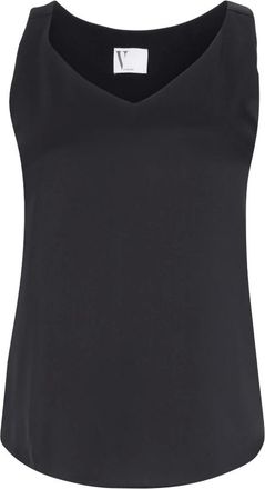 Vera Mont Tops, Dames, Zwart, 2Xl, Satijn, Satin V-Hals Blouse Chic Trendy