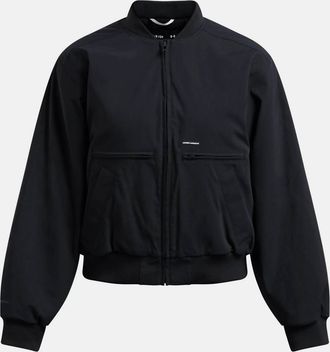 Under Armour Womens Expanse Fleece-Lined Bomber Jacket In Black