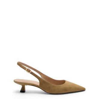 Stuart Weitzman Stuart Sculpt Slingback 35 - female - Stuart Weitzman - Pumps - Green - 2 1/2 UK - Shoes