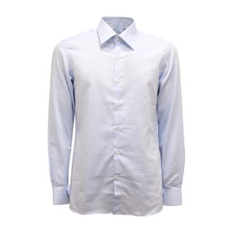 Sonrisa Camicia Superior Shirt - Heren - Zakelijke Overhemden - Blauw - M - Katoen - Overhemden