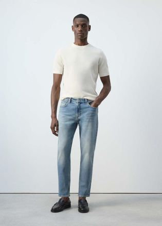 Mango Jeans Ben cropped tapered-fit blu chiaro vintage - Uomo - 44 - MANGO MAN