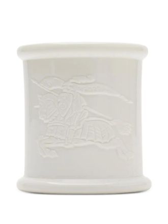 Burberry equestrian knight-design wildflower meadow candle - unisex - Wax/Bone China - One Size - White