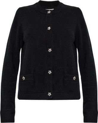 Zadig&Voltaire Marcya Cashmere Cardigan - Dames - Cashmere truien - Zwart - XS - Wol - Truien & Vesten