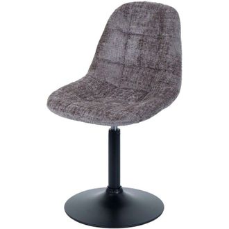 Hhg Sedia da pranzo HHG 893, poltroncina sedia da cucina girevole, acciaio Stoffa/tessuto ciniglia (465g/m&sup2;), marrone