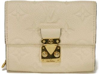 Louis Vuitton Monogram White Monogram Empreinte Leather Wallet (Tri-Fold) (Pre-Owned)