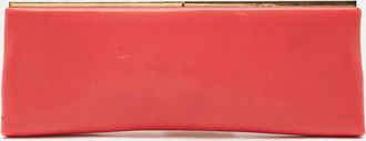 Jimmy Choo London Red Leather Long Frame Clutch